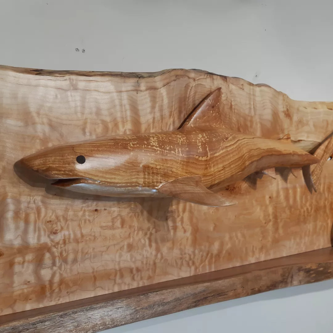 Tiger Shark Wood Carving
